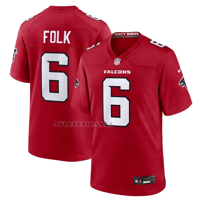Camiseta NFL Game Atlanta Falcons Nick Folk Rojo